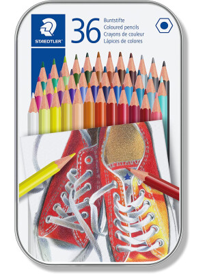 Set creioane colorate - cutie metalica - STAEDTLER 175
